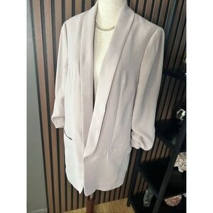 Express oversized blazer work attire 3/4 sleeves light pink or purple color sz M